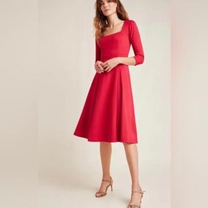 Maeve by Anthropologie Women’s Red/Rouge Fit & Flare Jocelyn Midi Dress / Size M